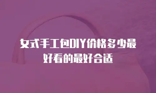 女式手工包DIY价格多少最好看的最好合适