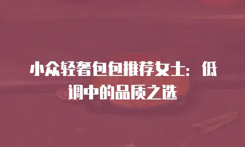 小众轻奢包包推荐女士：低调中的品质之选