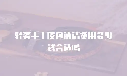 轻奢手工皮包清洁费用多少钱合适吗