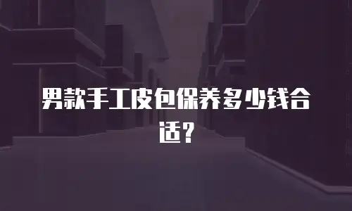 男款手工皮包保养多少钱合适？