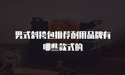 男式斜挎包推荐耐用品牌有哪些款式的