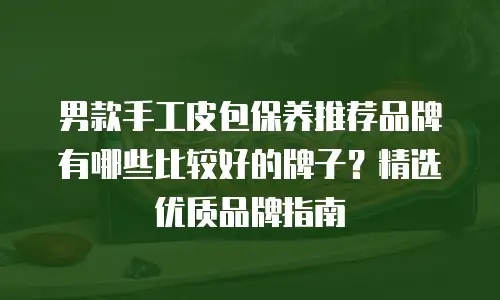 男款手工皮包保养推荐品牌有哪些比较好的牌子？精选优质品牌指南