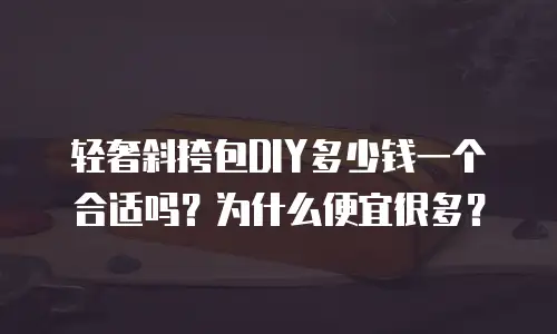 轻奢斜挎包DIY多少钱一个合适吗？为什么便宜很多？