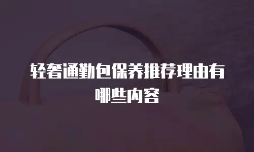 轻奢通勤包保养推荐理由有哪些内容