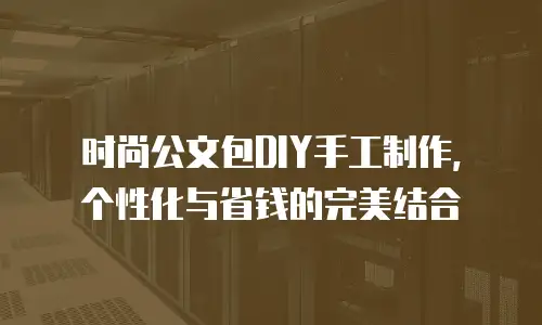 时尚公文包DIY手工制作，个性化与省钱的完美结合