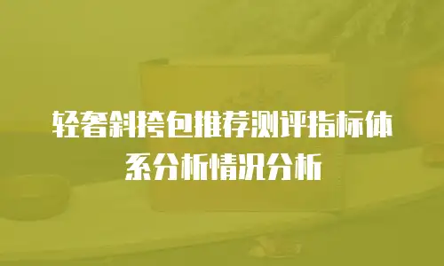 轻奢斜挎包推荐测评指标体系分析情况分析