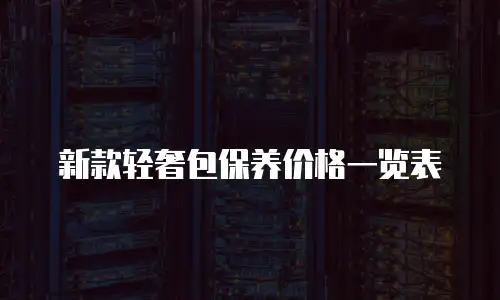 新款轻奢包保养价格一览表
