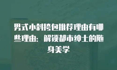 男式小斜挎包推荐理由有哪些理由：解锁都市绅士的随身美学