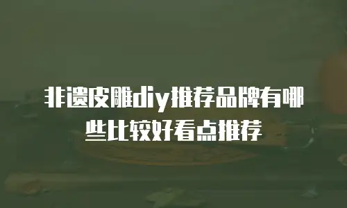 非遗皮雕diy推荐品牌有哪些比较好看点推荐