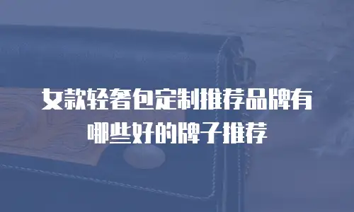 女款轻奢包定制推荐品牌有哪些好的牌子推荐