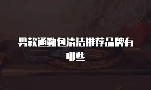 男款通勤包清洁推荐品牌有哪些