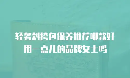 轻奢斜挎包保养推荐哪款好用一点儿的品牌女士吗