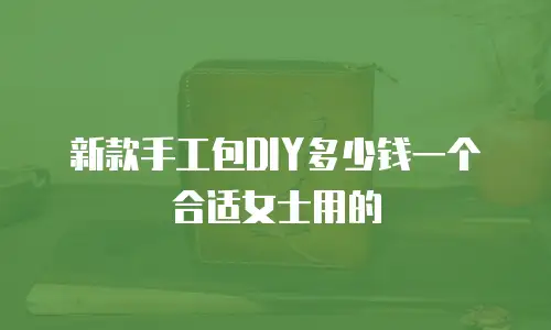 新款手工包DIY多少钱一个合适女士用的