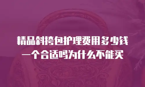 精品斜挎包护理费用多少钱一个合适吗为什么不能买