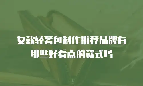 女款轻奢包制作推荐品牌有哪些好看点的款式吗