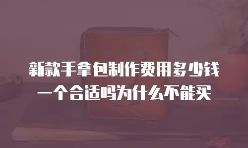 新款手拿包制作费用多少钱一个合适吗为什么不能买