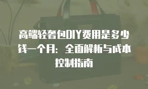 高端轻奢包DIY费用是多少钱一个月：全面解析与成本控制指南