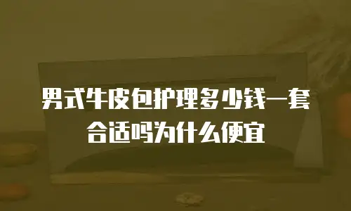 男式牛皮包护理多少钱一套合适吗为什么便宜