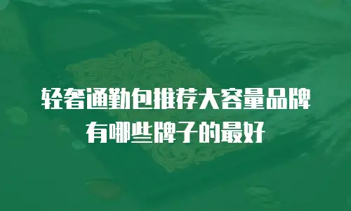 轻奢通勤包推荐大容量品牌有哪些牌子的最好