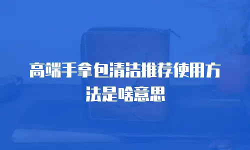 高端手拿包清洁推荐使用方法是啥意思