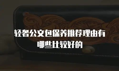轻奢公文包保养推荐理由有哪些比较好的