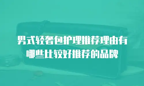 男式轻奢包护理推荐理由有哪些比较好推荐的品牌