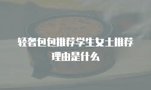 轻奢包包推荐学生女士推荐理由是什么