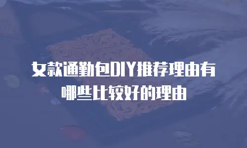 女款通勤包DIY推荐理由有哪些比较好的理由