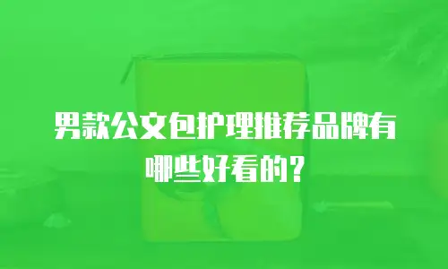 男款公文包护理推荐品牌有哪些好看的？