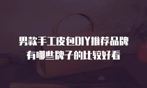 男款手工皮包DIY推荐品牌有哪些牌子的比较好看