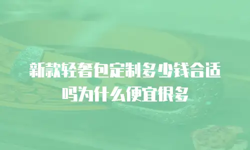 新款轻奢包定制多少钱合适吗为什么便宜很多