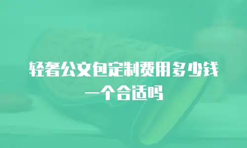 轻奢公文包定制费用多少钱一个合适吗