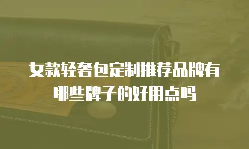 女款轻奢包定制推荐品牌有哪些牌子的好用点吗