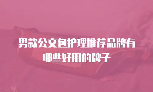 男款公文包护理推荐品牌有哪些好用的牌子