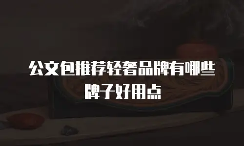 公文包推荐轻奢品牌有哪些牌子好用点