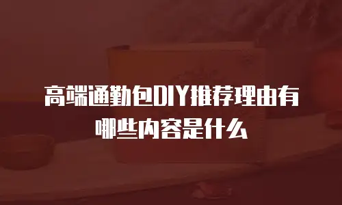高端通勤包DIY推荐理由有哪些内容是什么