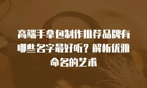 高端手拿包制作推荐品牌有哪些名字最好听？解析优雅命名的艺术