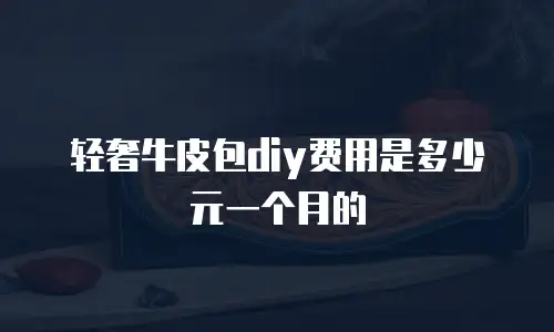 轻奢牛皮包diy费用是多少元一个月的