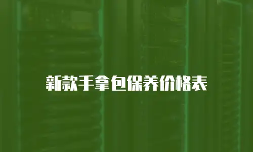 新款手拿包保养价格表
