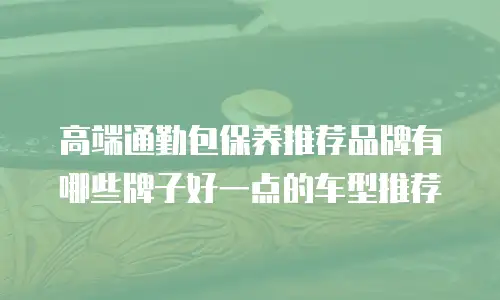 高端通勤包保养推荐品牌有哪些牌子好一点的车型推荐