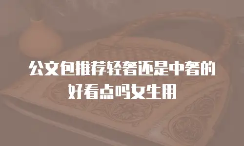 公文包推荐轻奢还是中奢的好看点吗女生用