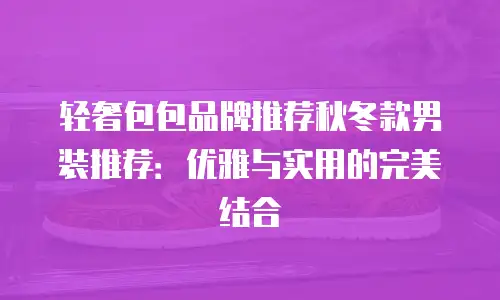 轻奢包包品牌推荐秋冬款男装推荐：优雅与实用的完美结合
