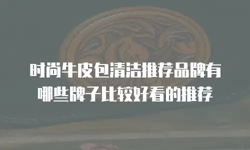时尚牛皮包清洁推荐品牌有哪些牌子比较好看的推荐