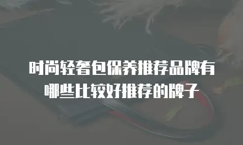 时尚轻奢包保养推荐品牌有哪些比较好推荐的牌子