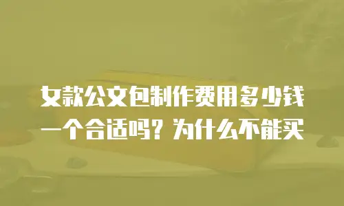 女款公文包制作费用多少钱一个合适吗？为什么不能买