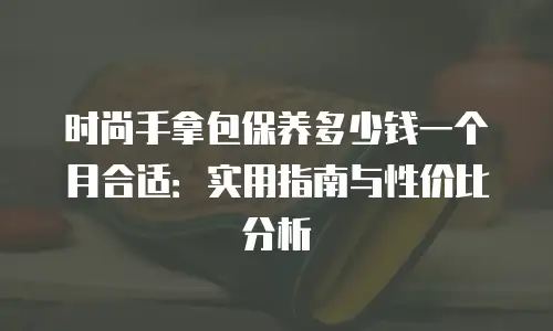 时尚手拿包保养多少钱一个月合适：实用指南与性价比分析