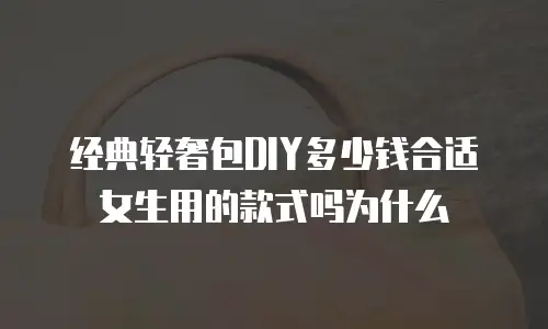 经典轻奢包DIY多少钱合适女生用的款式吗为什么