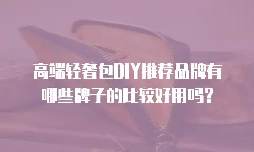 高端轻奢包DIY推荐品牌有哪些牌子的比较好用吗？