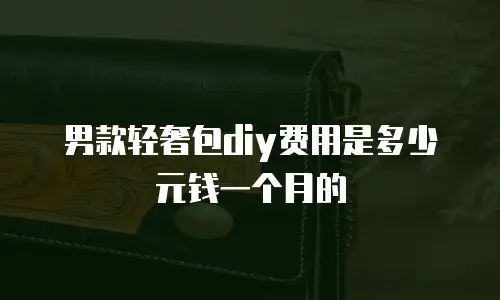 男款轻奢包diy费用是多少元钱一个月的