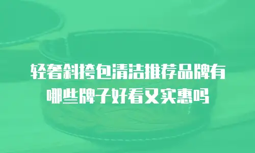 轻奢斜挎包清洁推荐品牌有哪些牌子好看又实惠吗